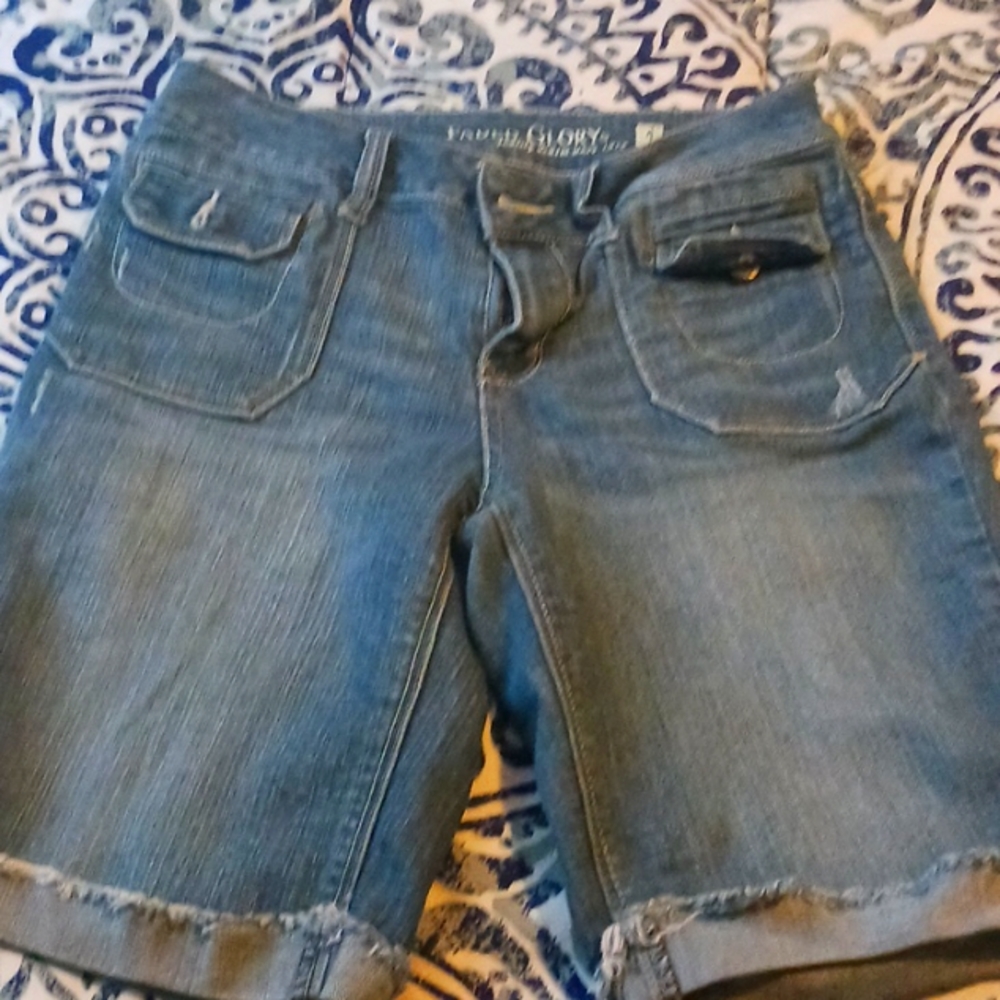 Blue jean shorts